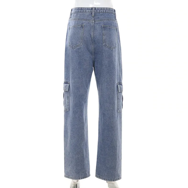 Pockets Patchwork Jeans