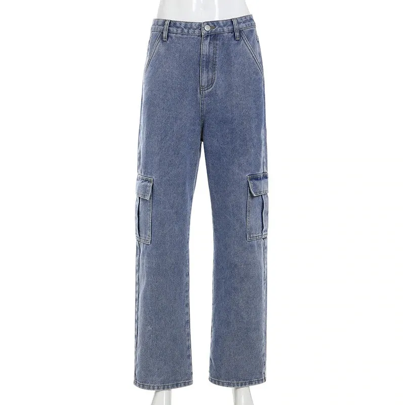 Pockets Patchwork Jeans