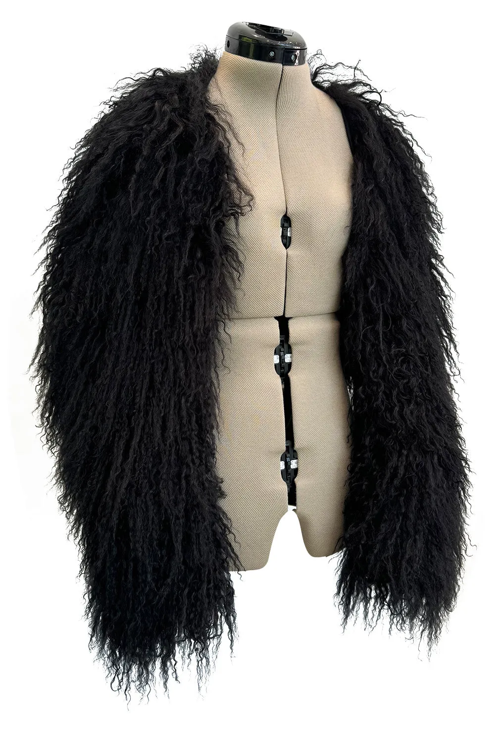 Pre-Fall 2011 Gucci by Frida Giannini Runway Closing Look 42 Black Mongolian Fur Cropped Jacket
