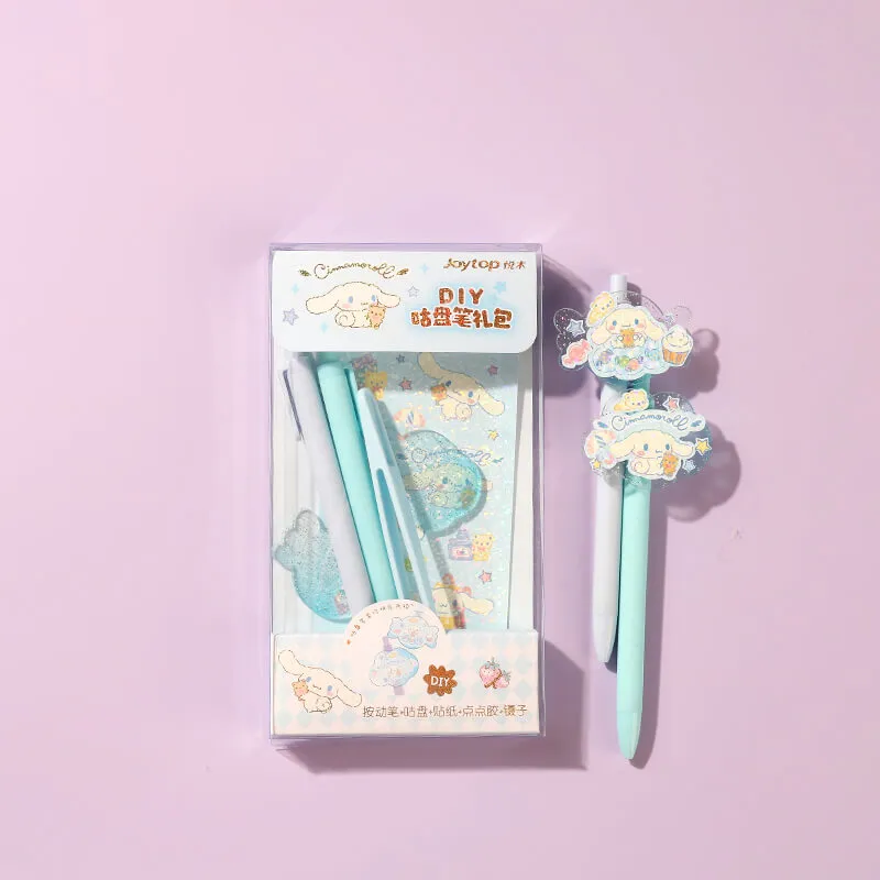 Sanrio Character DIY Sticker Gel Pen Set