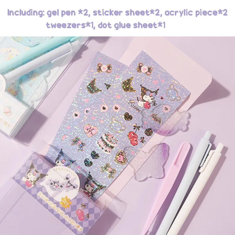 Sanrio Character DIY Sticker Gel Pen Set