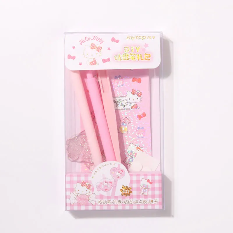 Sanrio Character DIY Sticker Gel Pen Set