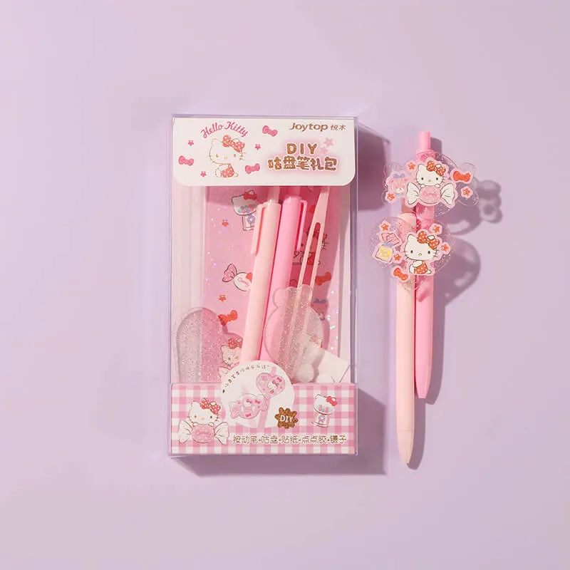 Sanrio Character DIY Sticker Gel Pen Set