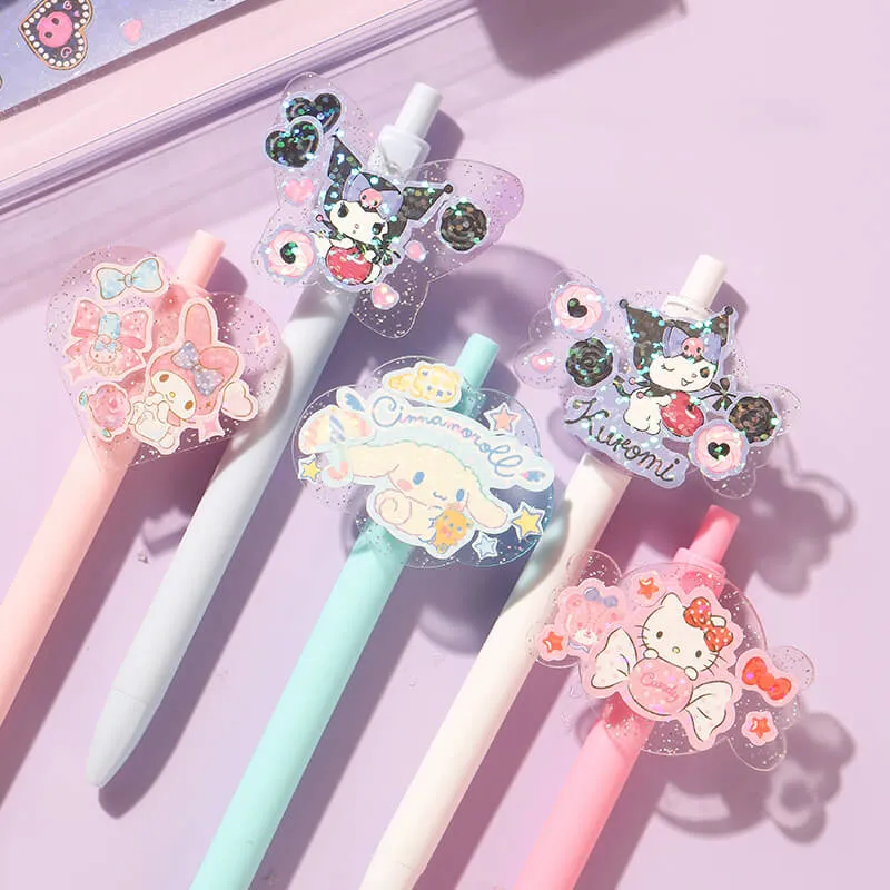 Sanrio Character DIY Sticker Gel Pen Set