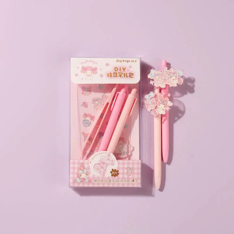 Sanrio Character DIY Sticker Gel Pen Set