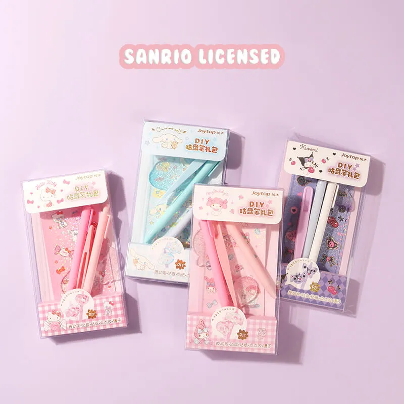 Sanrio Character DIY Sticker Gel Pen Set