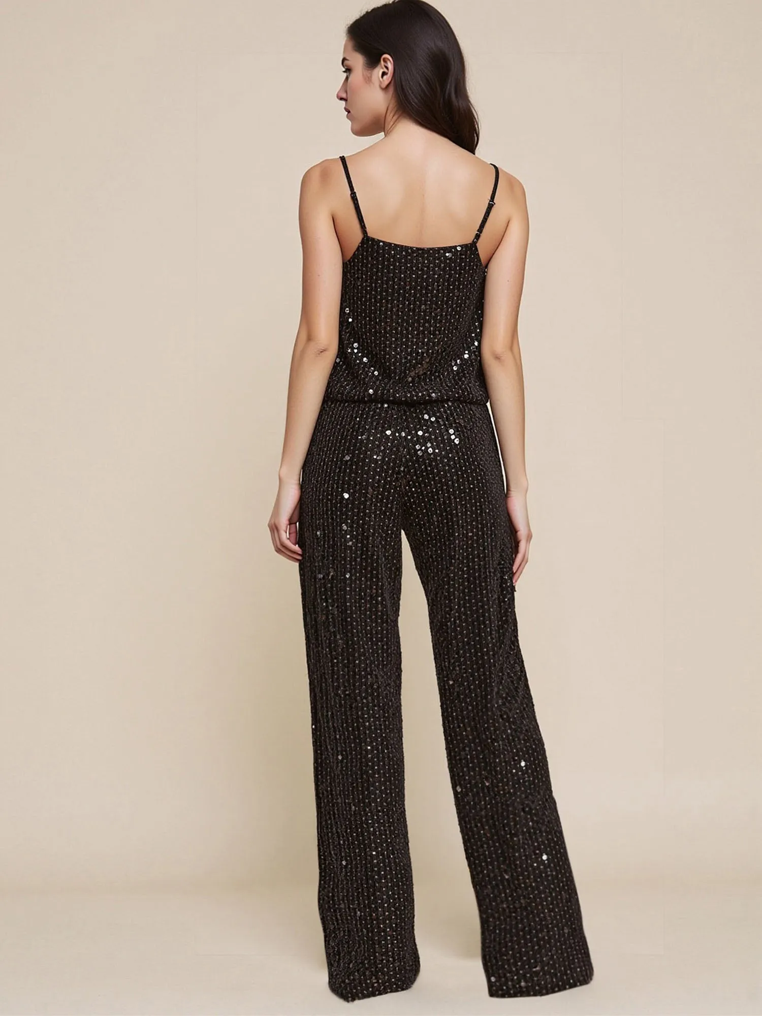 Sequin Straight Leg Pants