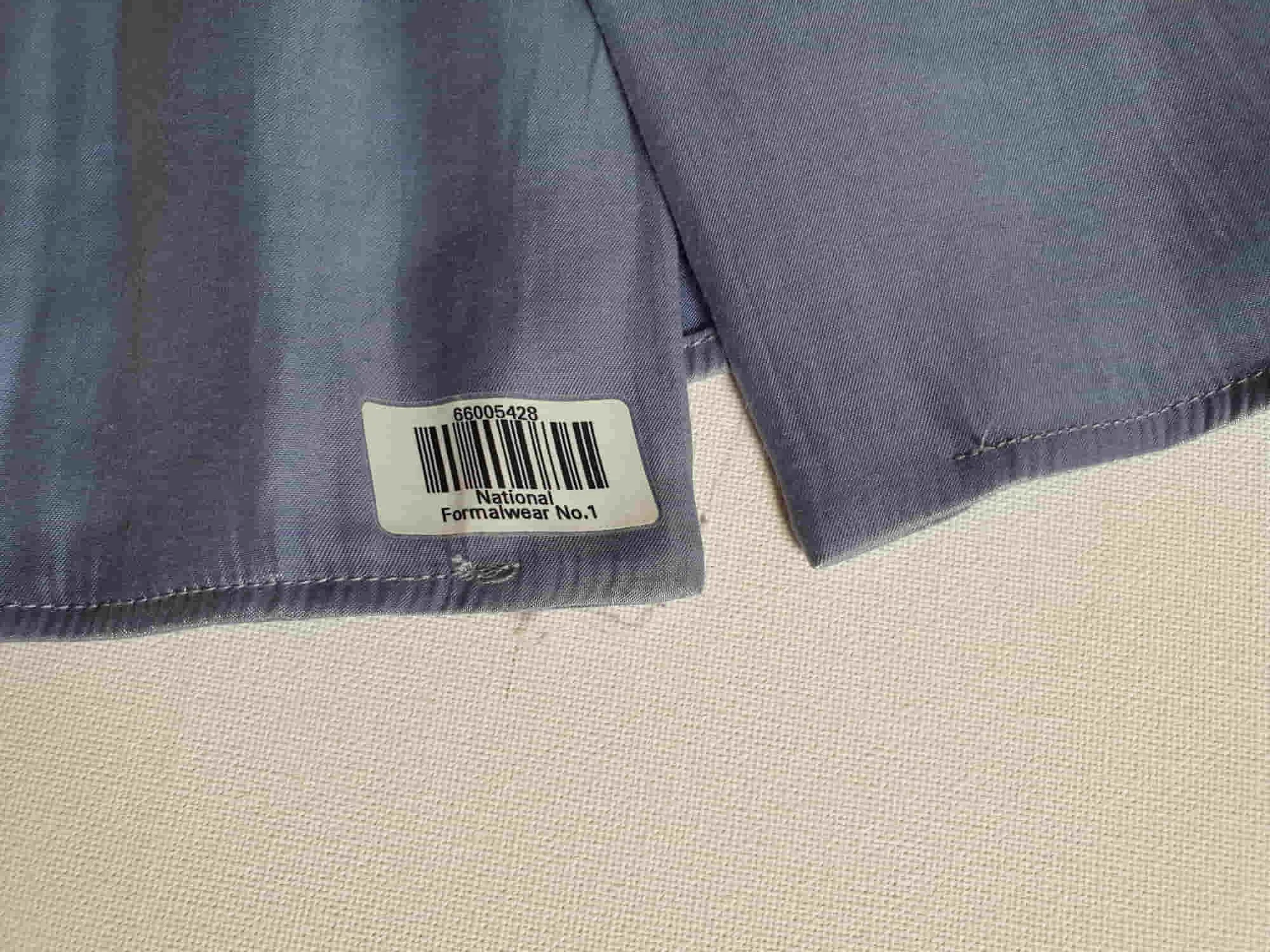 Silvery Blue Glittery Shirt With Contrast Metallic Collar & Bow Tie by Anthony Kulsar
