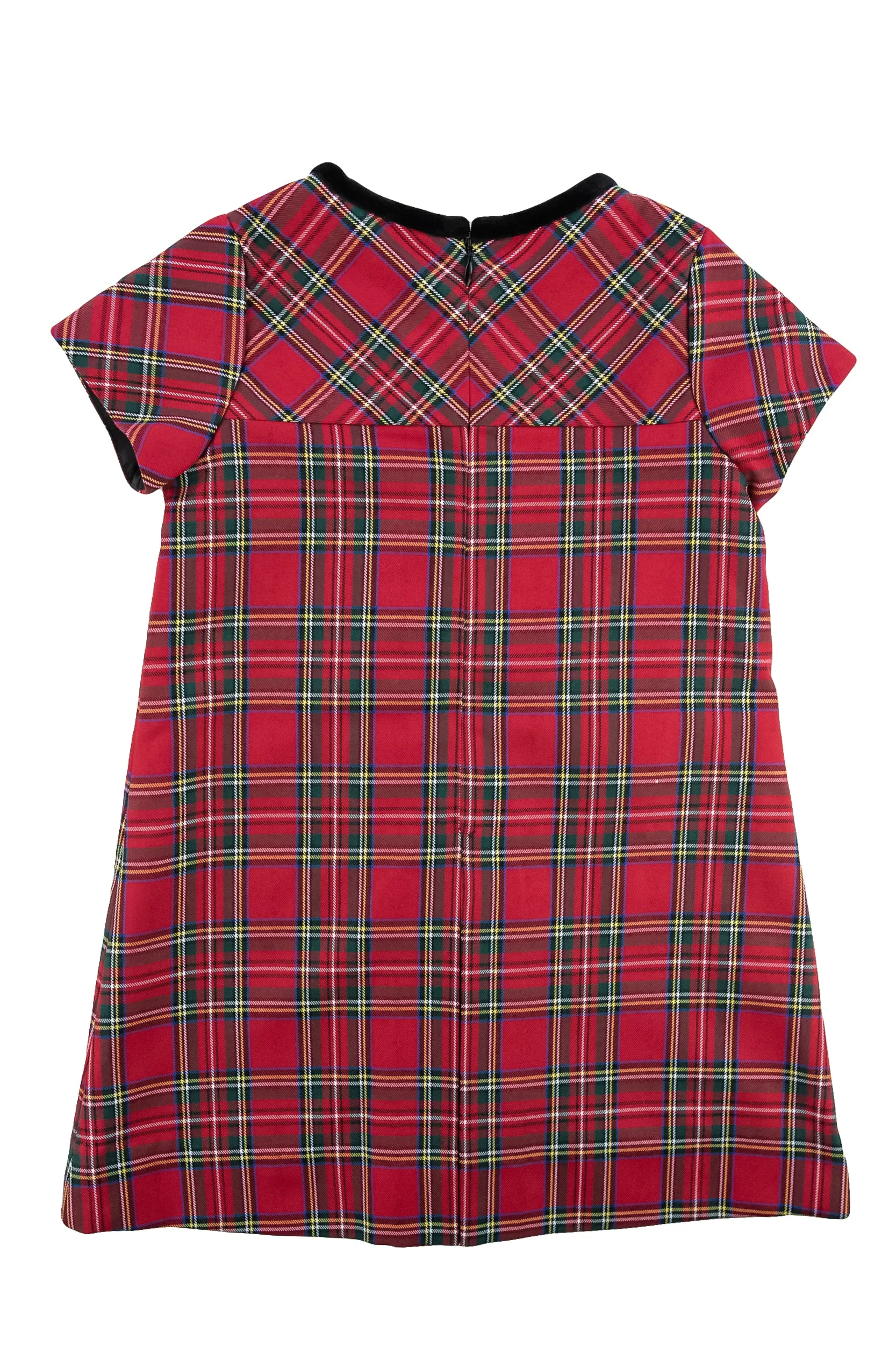 Tartan Plaid Dress With Front Pleat And Pocket