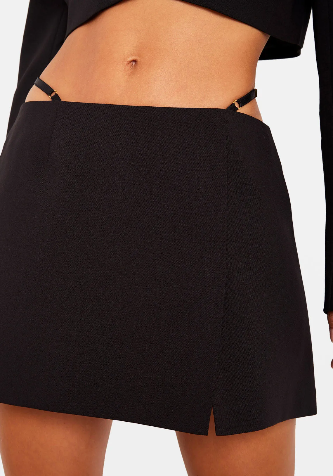 TRINITY LOW RISE MINI SKIRT BLACK