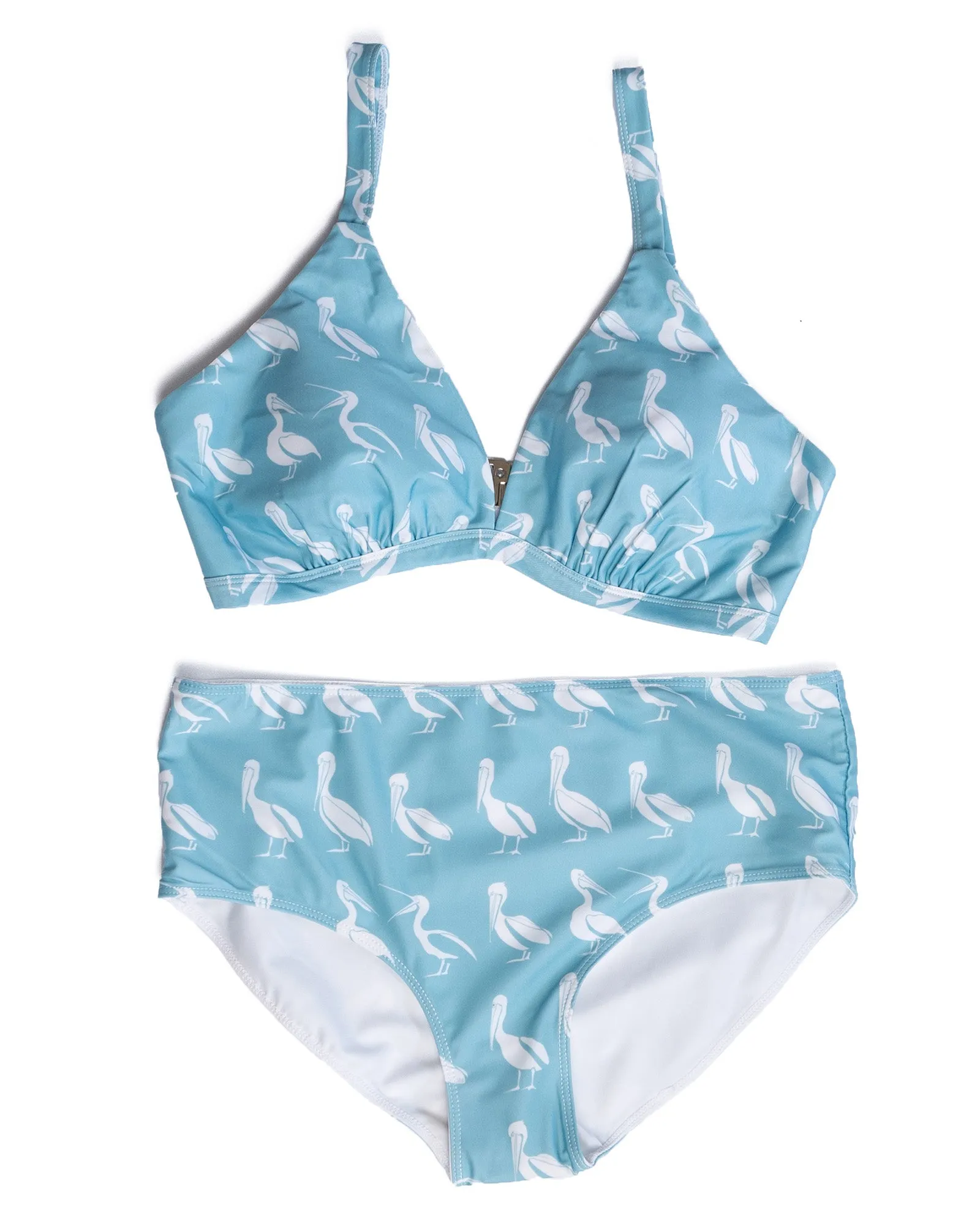 Women's Vintage Bikini Top: Pelicans